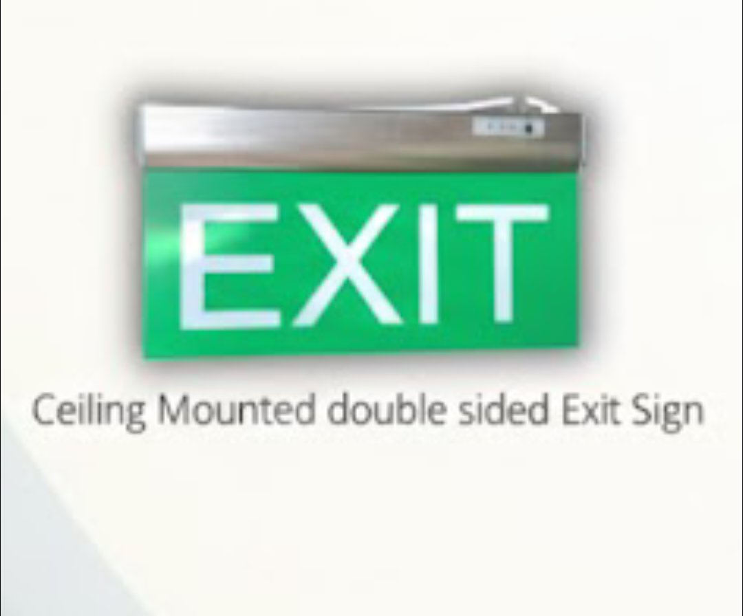 Ceiling Mounted double sided Exit Sign image